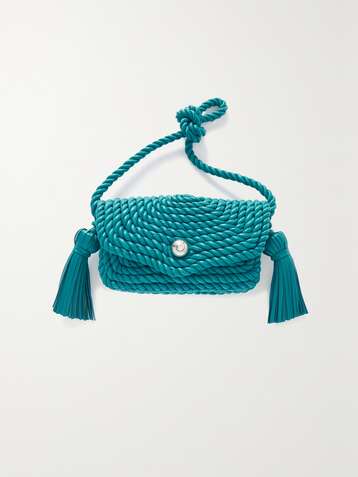 BOTTEGA VENETA Torchon tasseled twisted leather shoulder bag