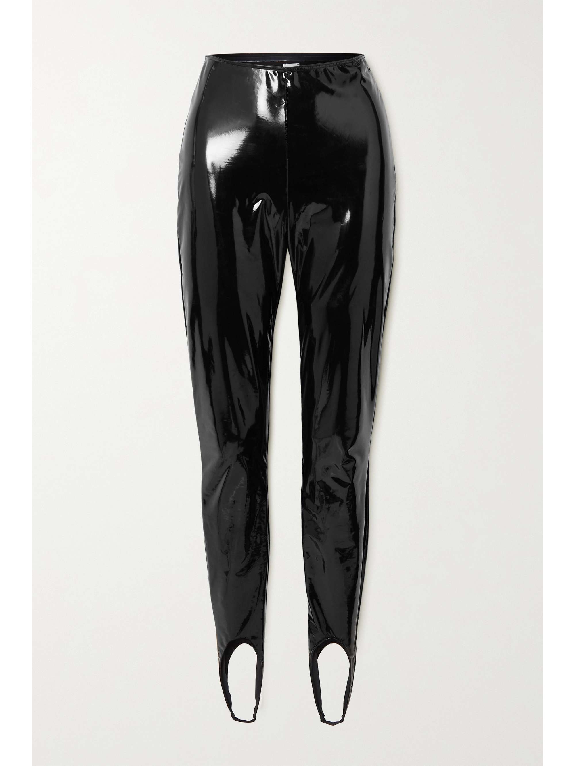 Amina Muaddi latex stirrup leggings 
