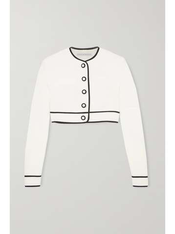 EMILIA WICKSTEAD Justine cropped cloqué jacket