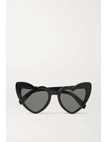 SAINT LAURENT Loulou heart-shaped acetate sunglasses