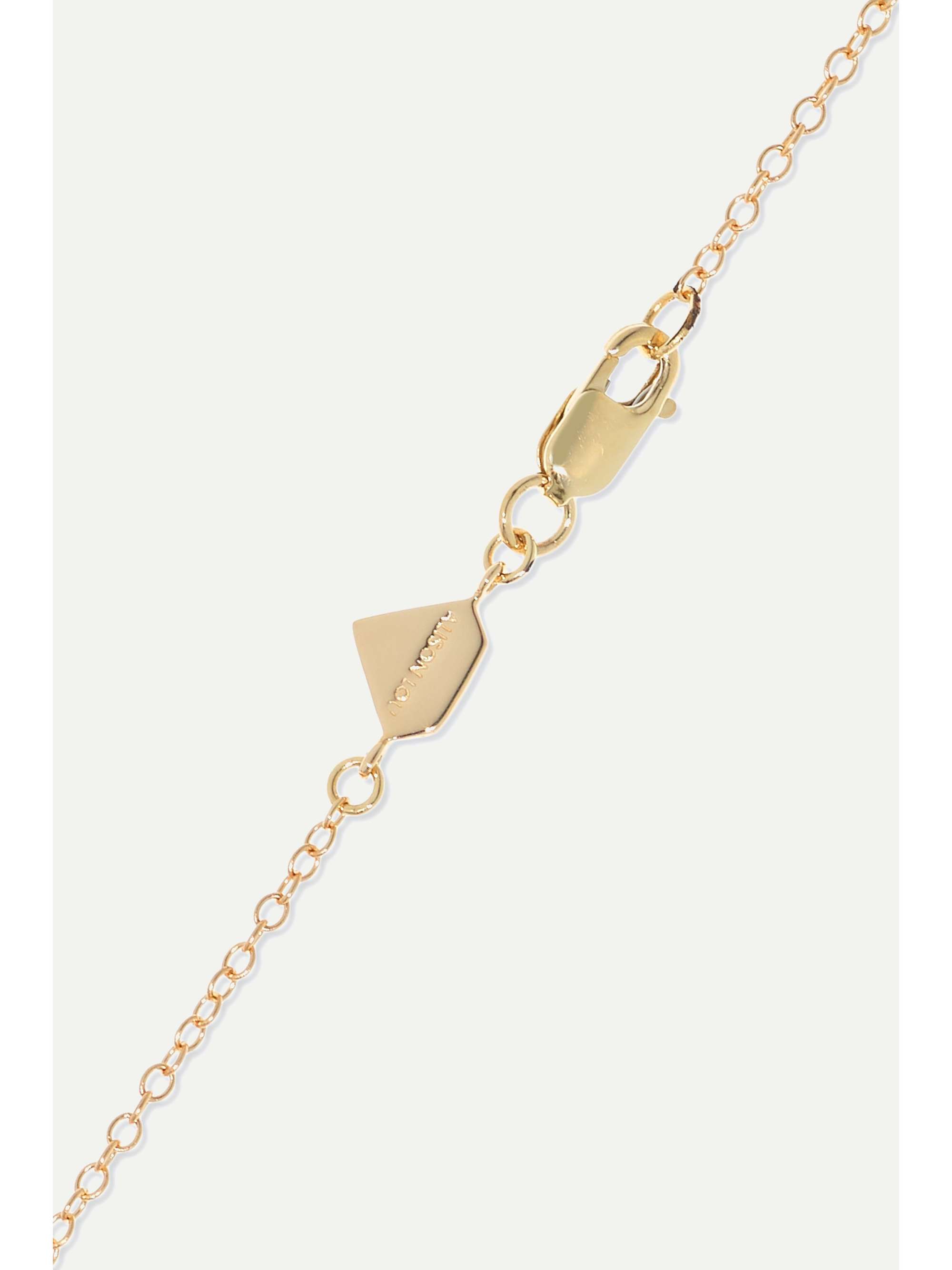 ALISON LOU 14-karat gold, diamond and enamel bracelet