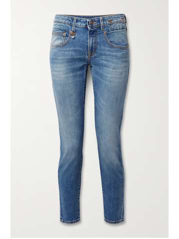 R13 Boy cropped slim boyfriend jeans