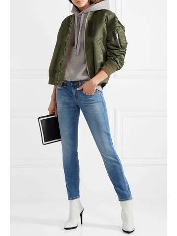 R13 Boy cropped slim boyfriend jeans