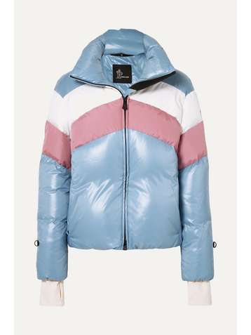 MONCLER GRENOBLE Lamar color-block quilted down jacket