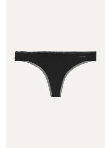 CALVIN KLEIN Sculpted stretch-jersey and mesh thong