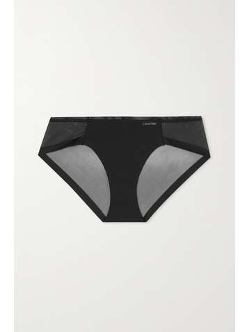CALVIN KLEIN Culotte en jersey stretch et en résille Sculpted