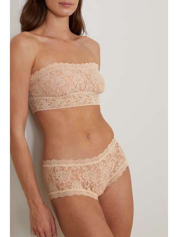 HANKY PANKY + NET SUSTAIN Signature set of three stretch-lace boy shorts