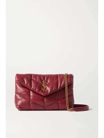 SAINT LAURENT Loulou Puffer Toy Schultertasche aus gestepptem Leder
