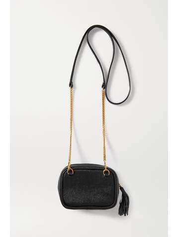 SAINT LAURENT Lou Baby quilted textured-leather shoulder bag