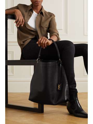 SAINT LAURENT Tag leather tote