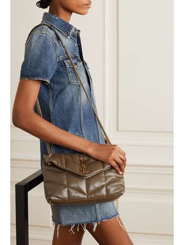 SAINT LAURENT Loulou Puffer small quilted leather shoulder bag