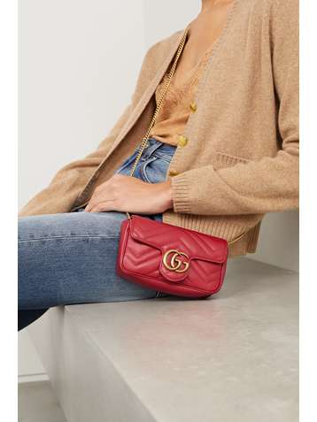 GUCCI GG Marmont super mini quilted leather shoulder bag