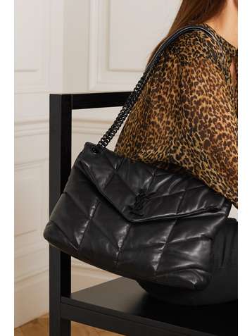 SAINT LAURENT Sac porté épaule en cuir matelassé Loulou Puffer