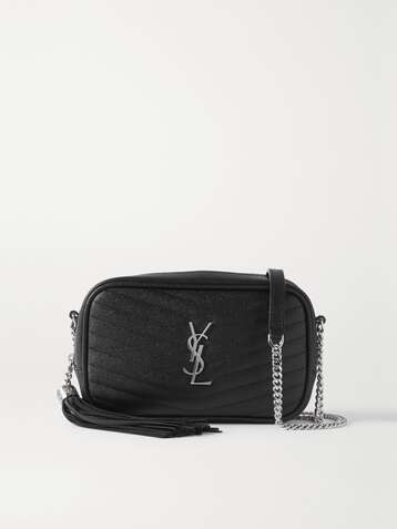 SAINT LAURENT Sac porté épaule en cuir texturé matelassé Lou Mini
