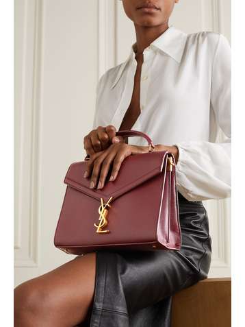 SAINT LAURENT Cassandra medium textured-leather tote