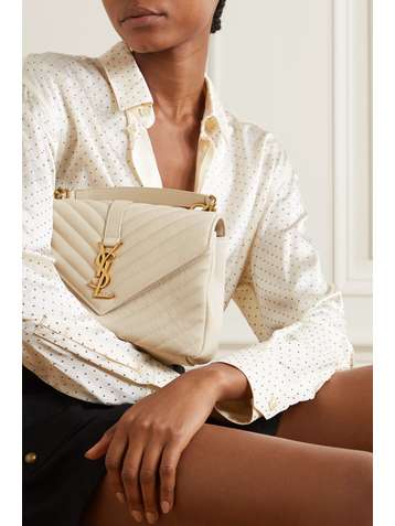 SAINT LAURENT College medium quilted leather tote