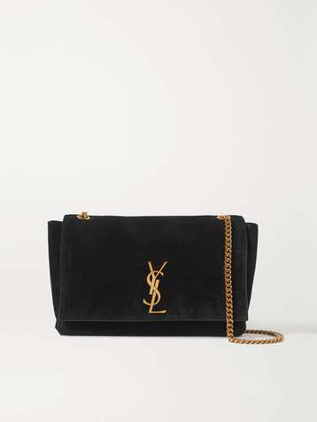 SAINT LAURENT Kate reversible leather and suede shoulder bag