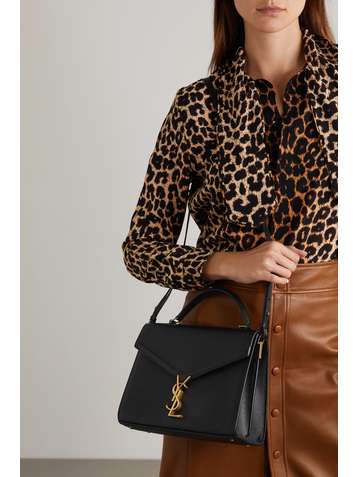SAINT LAURENT Cassandra medium textured-leather tote