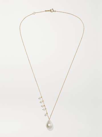 MIZUKI 14-karat gold pearl necklace
