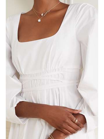 MIZUKI 14-karat gold pearl necklace
