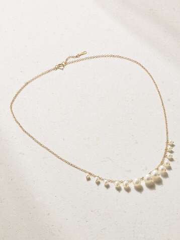 MIZUKI 14-karat gold pearl necklace