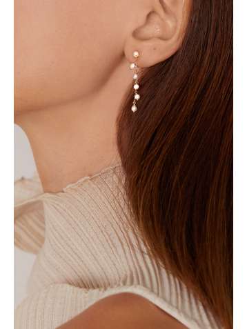 MIZUKI 14-karat gold pearl earrings