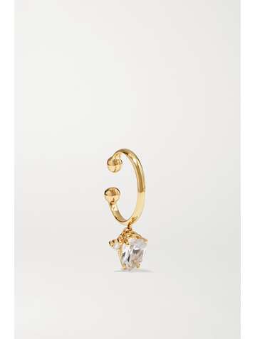 MIZUKI 14-karat gold, topaz and diamond ear cuff