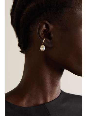 MIZUKI 14-karat gold pearl ear cuff
