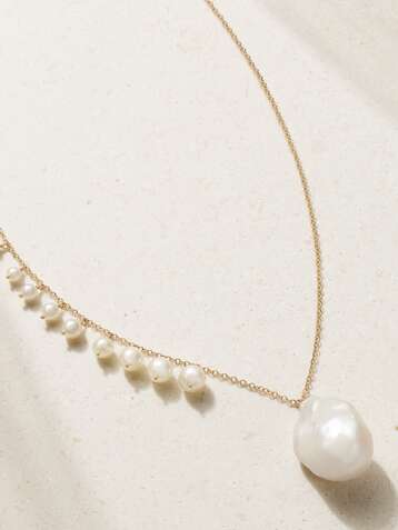 MIZUKI 14-karat gold pearl necklace
