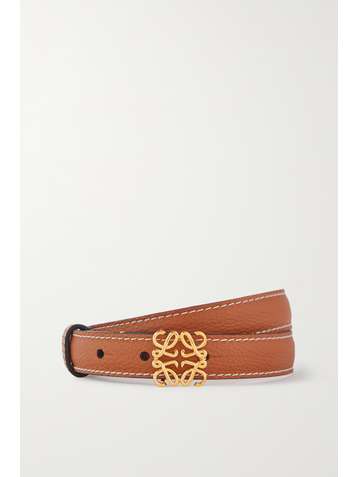 LOEWE Anagram textured-leather belt