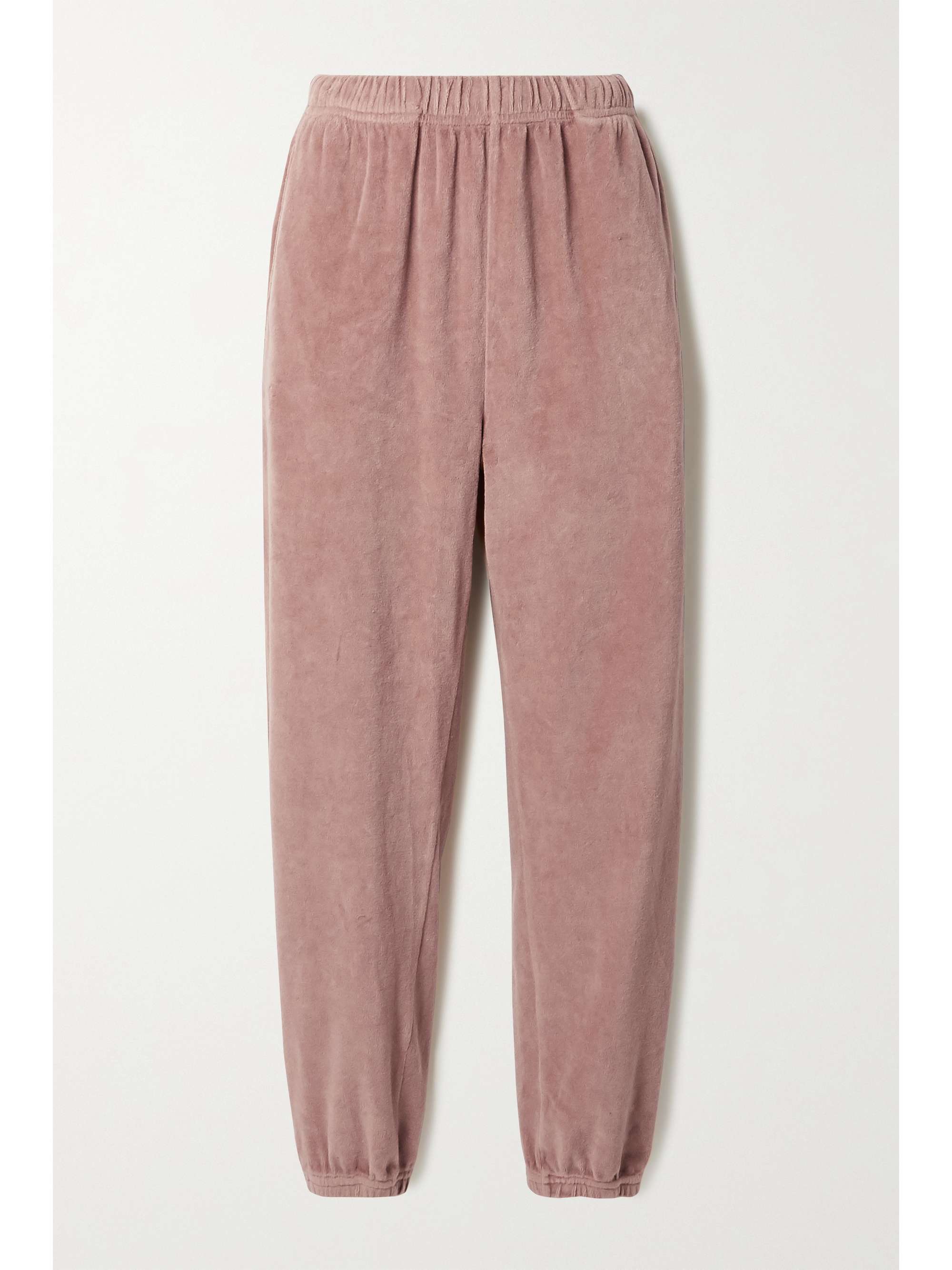 LES TIEN Cotton-blend velour track pants