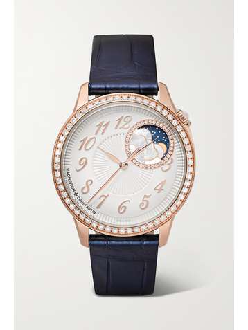 VACHERON CONSTANTIN Egérie Automatic Moon-Phase 37mm 18-karat pink gold and diamond watch