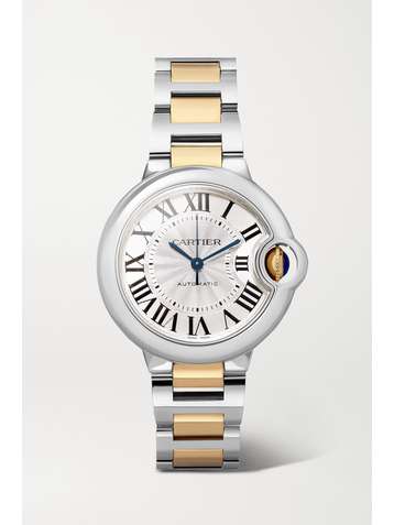CARTIER Ballon Bleu de Cartier Automatic 33mm 18-karat gold and stainless steel watch