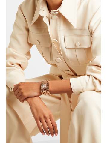 CARTIER Panthère de Cartier Manchette 22mm 18-karat rose gold and diamond watch