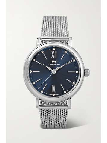 IWC SCHAFFHAUSEN Portofino Automatic 34mm stainless steel and diamond watch