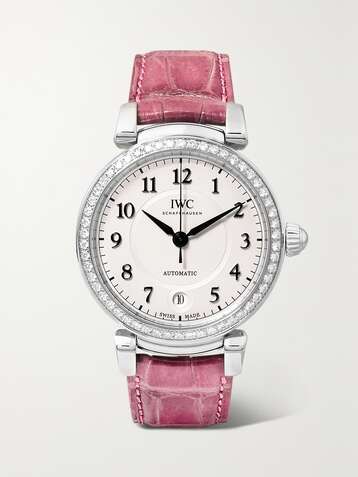 IWC SCHAFFHAUSEN Da Vinci Automatic 36mm stainless steel, alligator and diamond watch