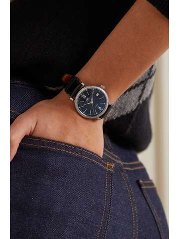 IWC SCHAFFHAUSEN Portofino Automatic 37 alligator, stainless steel and diamond watch