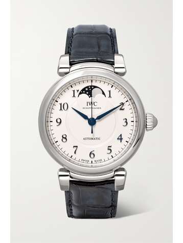 IWC SCHAFFHAUSEN Da Vinci Automatic Moon Phase 36mm stainless steel and alligator watch
