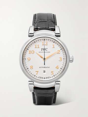 IWC SCHAFFHAUSEN Da Vinci Automatic 40mm stainless steel and alligator watch