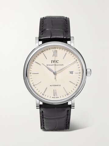 IWC SCHAFFHAUSEN Portofino Automatic 40mm stainless steel and alligator watch