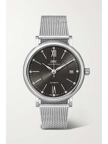 IWC SCHAFFHAUSEN Portofino Automatic 37mm stainless steel and diamond watch