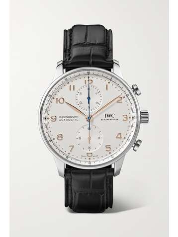 IWC SCHAFFHAUSEN Portugieser Automatic Chronograph 41mm stainless steel and alligator watch