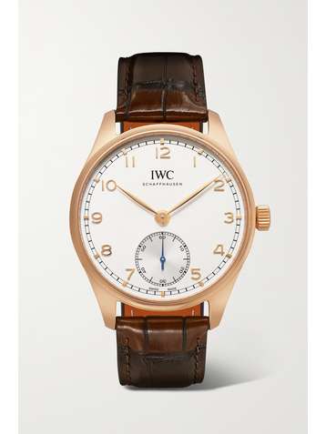IWC SCHAFFHAUSEN Portugieser Automatic 40.4mm 18-karat red gold and alligator watch