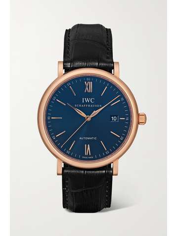 IWC SCHAFFHAUSEN Portofino Automatic 40mm 18-karat red gold and alligator watch