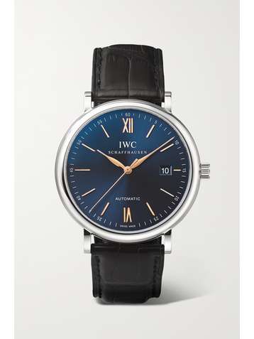 IWC SCHAFFHAUSEN Portofino Automatic 40mm stainless steel and alligator watch