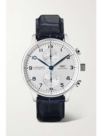 IWC SCHAFFHAUSEN Portugieser Automatic Chronograph 41mm stainless steel and alligator watch