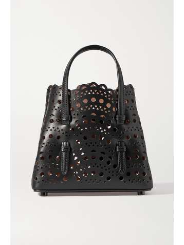 ALAÏA Mina micro laser-cut leather tote