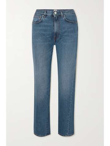 TOTÊME Cropped high-rise straight-leg jeans
