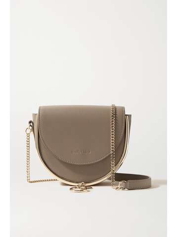 SEE BY CHLOÉ Mara embellished textured-leather shoulder bag
