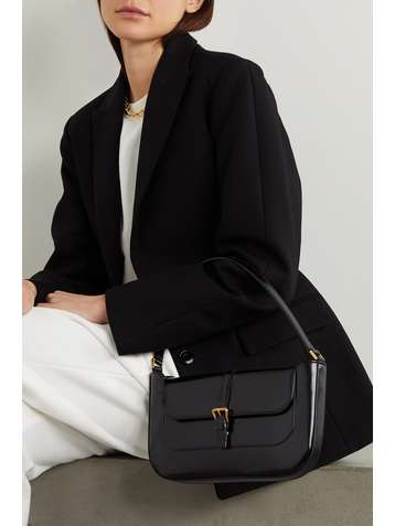 BY FAR Miranda Schultertasche aus Glanzleder